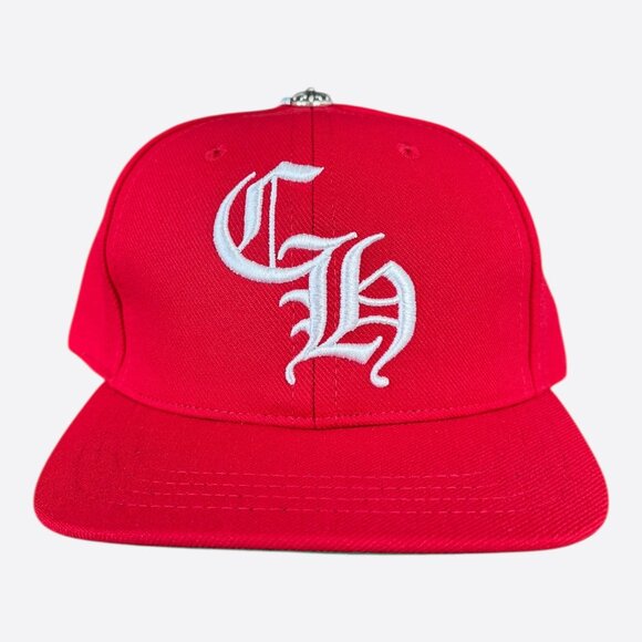 Chrome Hearts Red & White CH Logo Hat - Picture 1 of 8